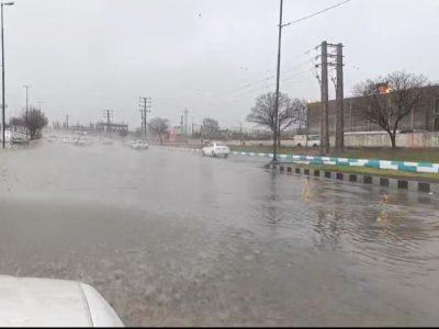 فیلم |بارش شدید باران و آبگرفتگی معابر در زنجان