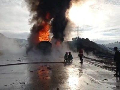 ته‌سیگار، تریلی را به آتش کشید