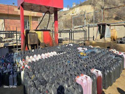 افزون‌بر ۶۲ هزار لیتر فرآورده‌ نفتی قاچاق در کردستان کشف شد