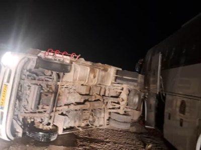 برخورد اتوبوس با کامیون در کرمان به خیر گذشت/ حال مصدومان مساعد است