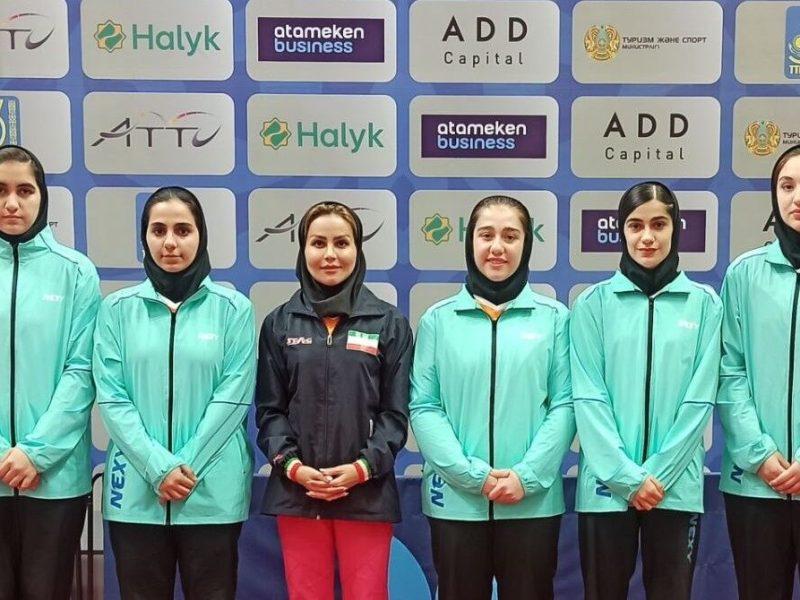 قهرمانی زودهنگام دختران ایران در تنیس روی میز آسیای میانه