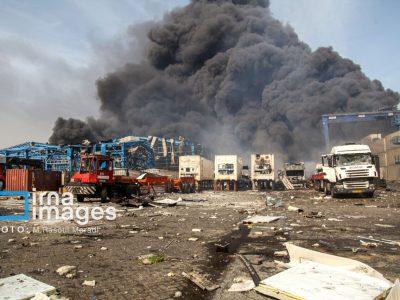 آتش‌سوزی بندر شهیدرجایی از پیچیده‌ترین عملیات‌های آتش‌نشانی است