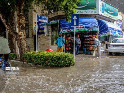فیلم| بارش شدید و آبگرفتگی معابر گرمه خراسان‌شمالی