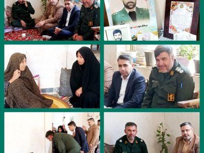 دیدار مسئولین شهرستان با والده شهید مدافع حرم سرهنگ مرتضی زرهرن