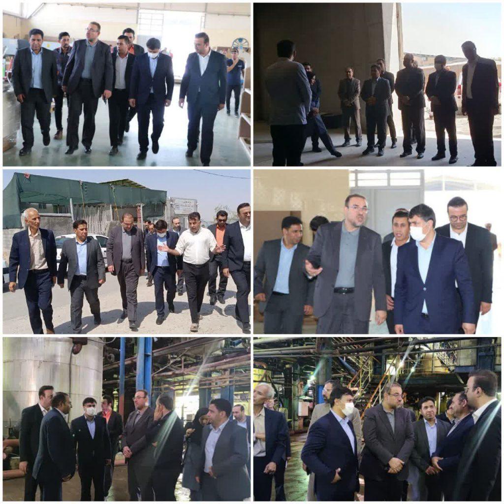 بازدید معاون وزارت صمت به همراه فرماندار شیروان از واحدهای تولیدی شهرستان