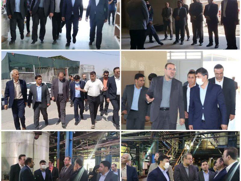 بازدید معاون وزارت صمت به همراه فرماندار شیروان از واحدهای تولیدی شهرستان