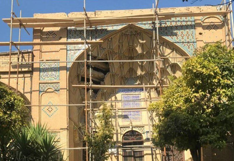 مرمت مقرنس‌های فروریخته حافظیه آغاز شد