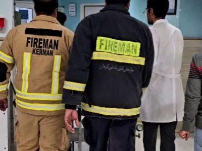آتشنشان کرمانی از بیمارستان مرخص شد