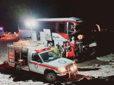 تصادف اتوبوس در محور سربیشه-نهبندان هشت مجروح بر جای گذاشت