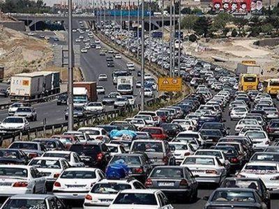 ترافیک سنگین در آزادراه تهران- کرج- قزوین