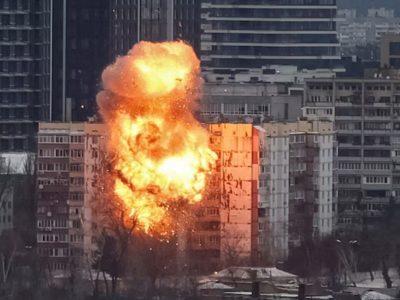 شنیده شدن صدای انفجارهای مهیب در پایتخت اوکراین