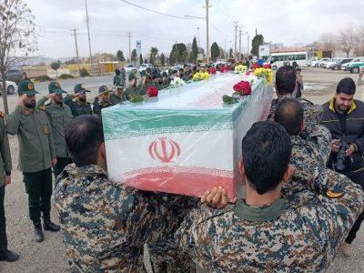 پیکر بسیجی شهید «امیرحسام خدایاری فرد» در کوهدشت تشییع شد