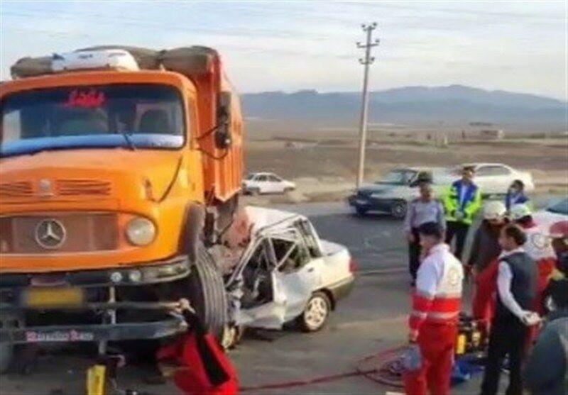 برخورد کامیون و پراید در زنجان ۲ کشته برجا گذاشت