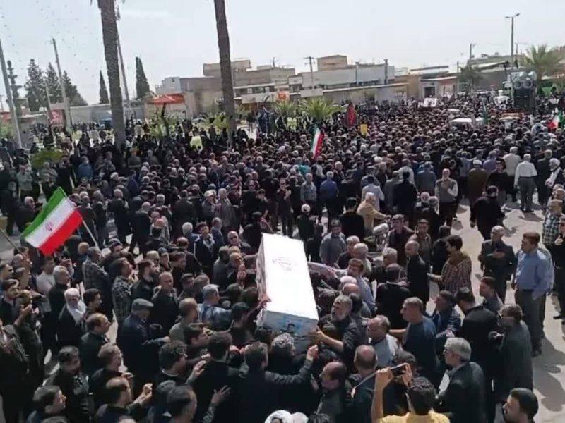 استقبال باشکوه مردم فسا از پیکرهای مطهر چهار شهید والامقام