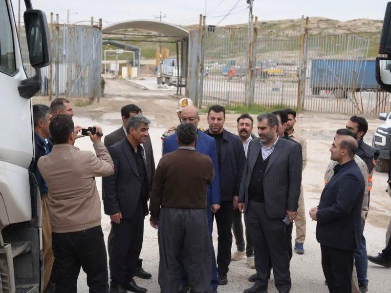 حضور استاندار کرمانشاه در نقطه صفر مرزی با عراق و بازدید از مرز تجاری سومار 