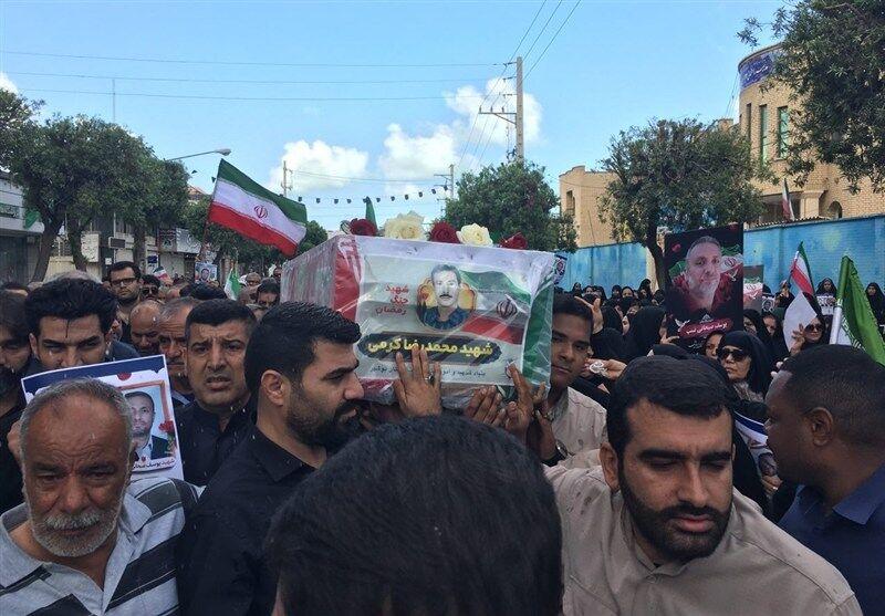 بوشهری‌ها دو شهید تجاوز دشمن صهیونی- آمریکایی را تشییع کردند