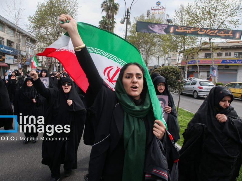 تشییع پیکر شهید مزروعی در رشت