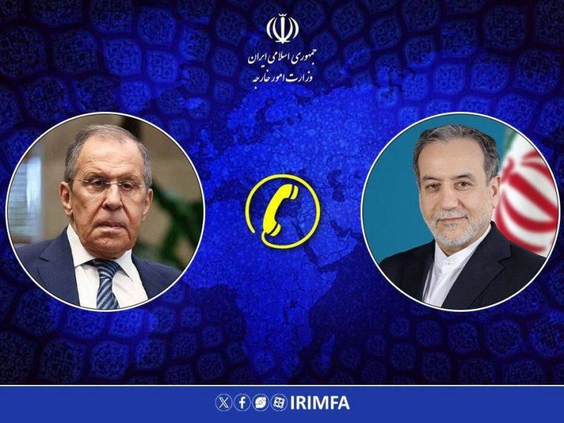 گفتگوی تلفنی وزرای امور خارجه جمهوری اسلامی ایران و روسیه