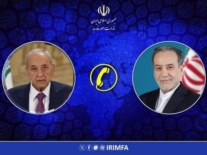 جزئیات رایزنی تلفنی عراقچی با رئیس مجلس نمایندگان لبنان