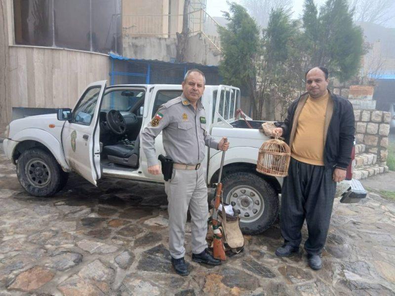 دستگیری شکارچی متخلف در ارتفاعات کوسالان