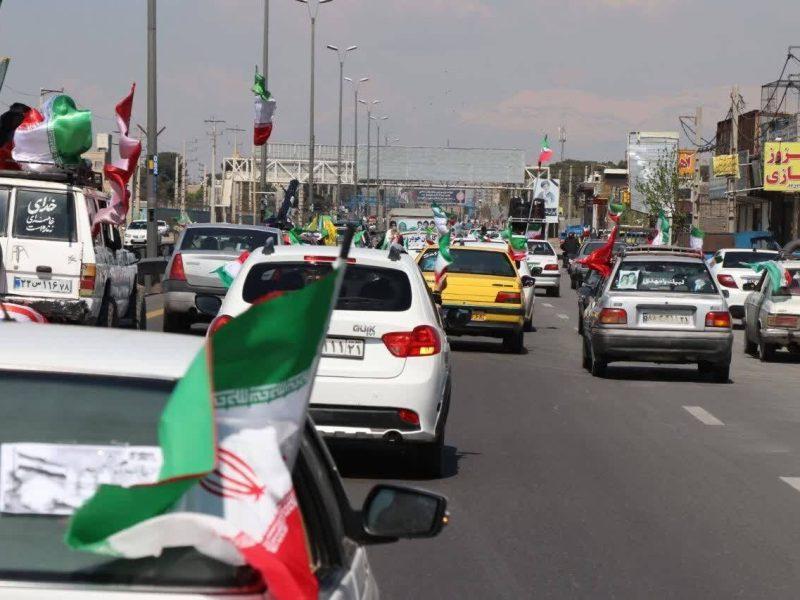 متحد برای ایران؛ رژه خودرویی مردم جنوب‌شرق تا قبله تهران+ فیلم