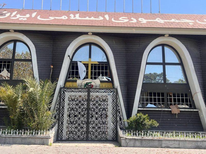 آسیب به ساختمان فدراسیون بوکس در پی موج انفجار ناشی از اصابت موشک+ فیلم