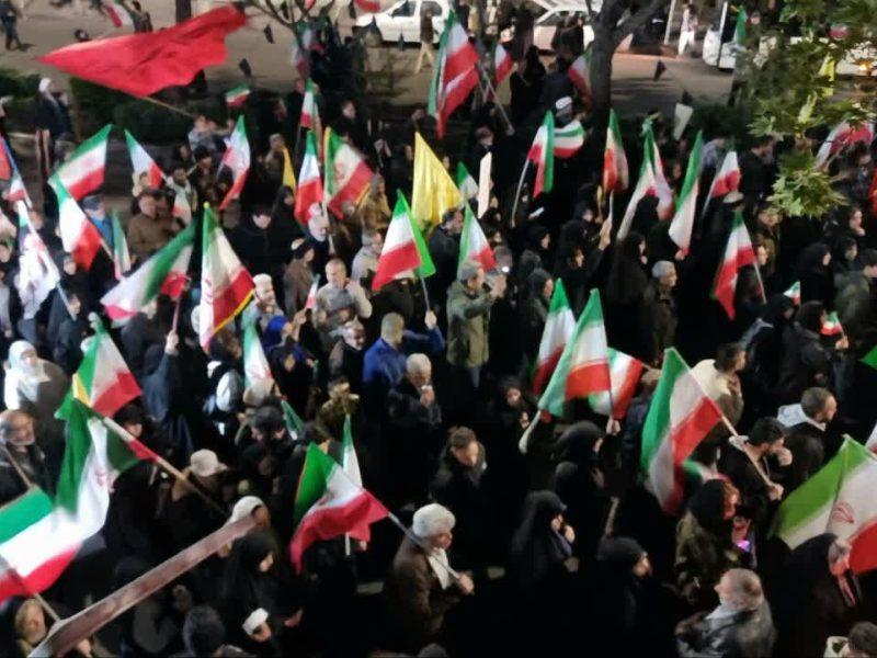 فیلم| جان‌فدایان ایران در خیابان‌های مازندران