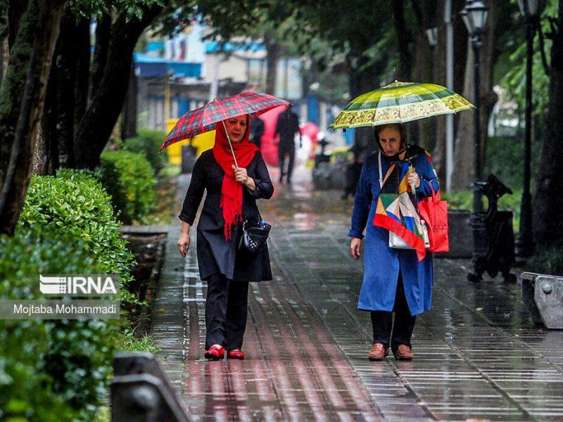رگبار باران و رعد و برق در برخی مناطق نوار شمالی کشور
