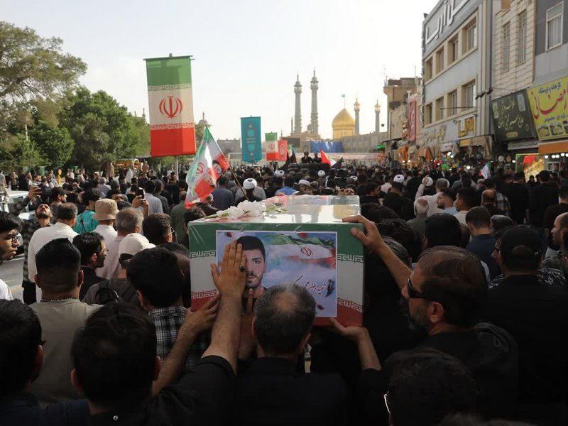 پیکر مطهر بسیجی شهید مدافع وطن در قم تشییع شد