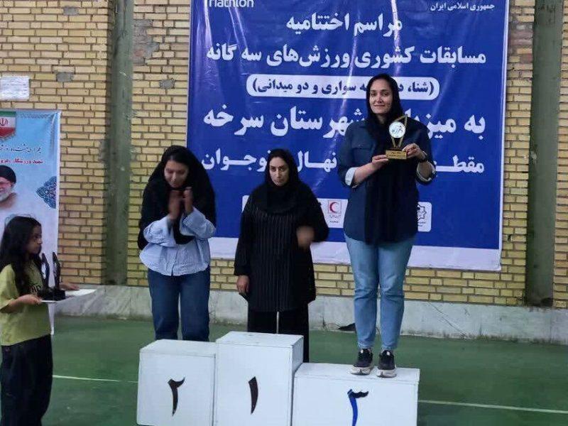 تیم دختران نوجوان خراسان رضوی مقام سوم مسابقات سه‌گانه کشور را کسب کرد