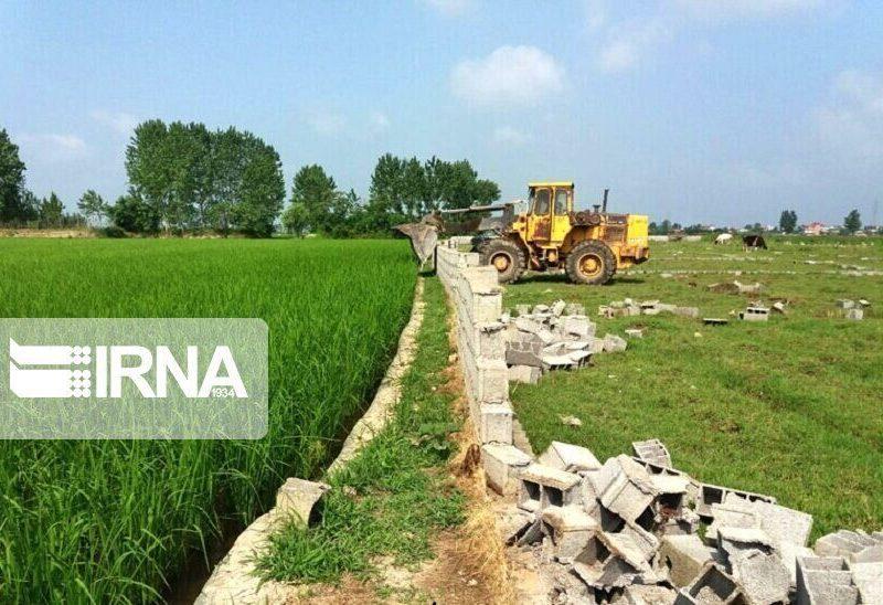 ۶ بنای غیرمجاز در اراضی کشاورزی بابل تخریب شد