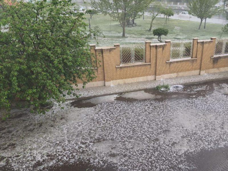 خسارت هزار میلیاردی تگرگ به ۴۰۰ هکتار از باغ‌های مهاباد