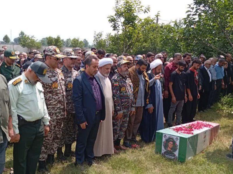 پیکر سرباز شهید جنگ تحمیلی در بابل به خاک سپرده شد