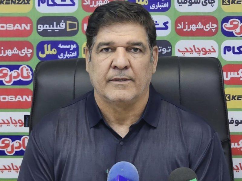 رضا مهاجری: بازی جوانمردانه در برابر صنعت‌نفت آبادان ارائه دادیم