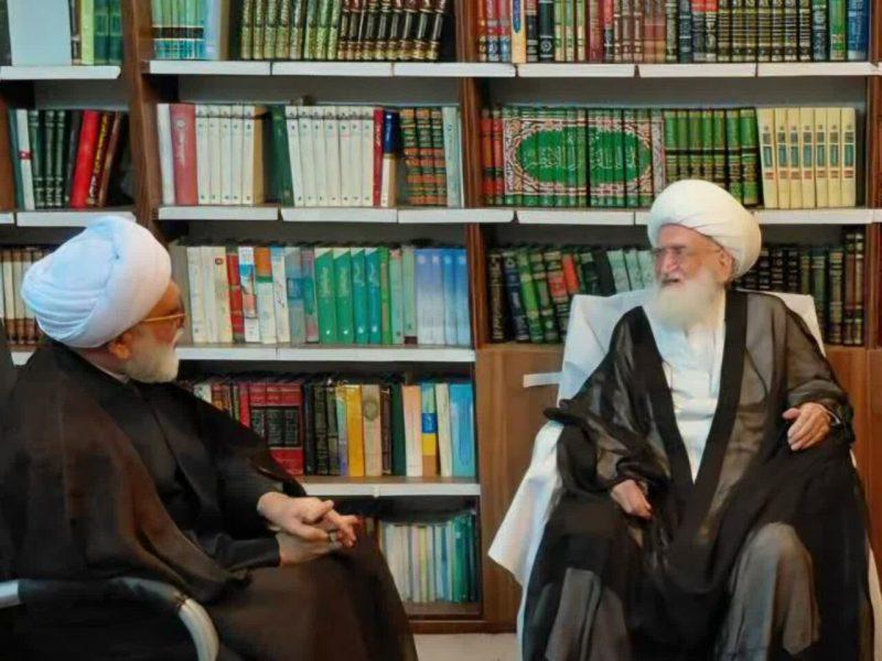 دیدار تولیت آستان قدس رضوی با آیت‌الله نوری همدانی