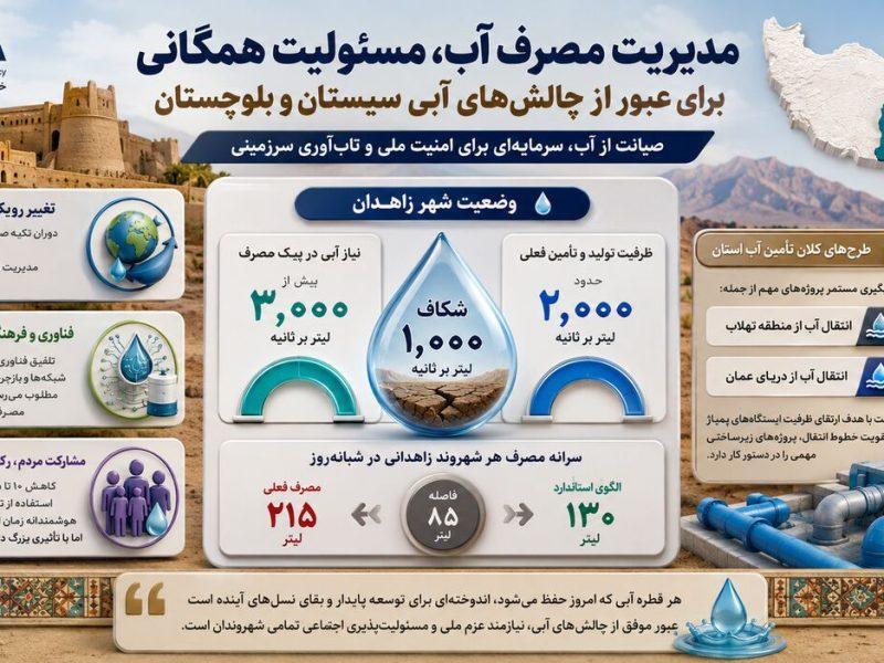 اینفوگرافی | مدیریت مصرف آب؛ کلید عبور سیستان و بلوچستان از تنش آبی