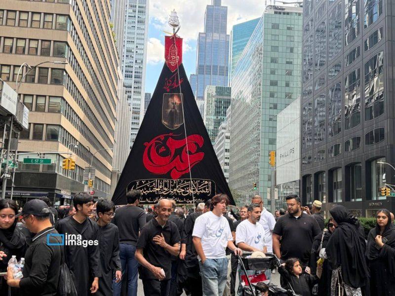 ندای «یا حسین» و انعکاس پیام کربلا در هیاهوی آسمان‌خراش‌های نیویورک