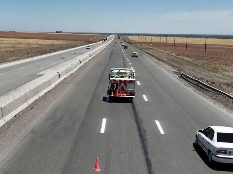 آغاز عملیات خط‌کشی مسیرهای شریانی قزوین