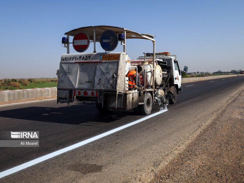 ایمنی جادههای خوزستان با اجرای ۲ هزار کیلومتر خطکشی