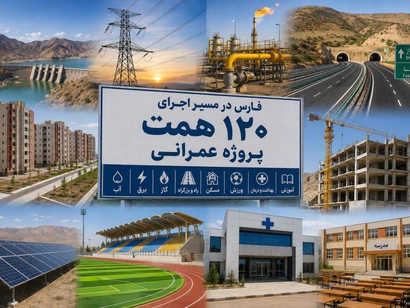 فارس در مسیر اجرای ۱۲۰ همت پروژه عمرانی