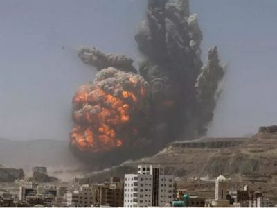 حمله هوایی عربستان به پایتخت یمن