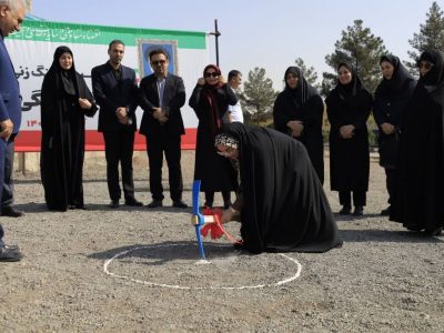 کلنگ احداث نخستین بازارچه مشاغل خانگی بانوان پرند به زمین زده شد